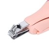 Light Zoom Nail Clipper, Stainless Steel Fingernail & Toenail Clippers with Magnifying Glass for Baby Elderly, Portable Lightweight Zoom Manicure Clipper (Pink+rose red)