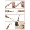 Lampstop Punch Needle Kit 2mm-3.5mm-5mm Metal Tubes Wooden Punch Needle Tool for Beginner Embroidery Floss Cross Stitching