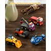 SainSmart Jr. Wooden Train Set Accessories Toy Cars (10 PCS), Compatible with All Major Brands, Gift for Toddlers and Kids Aged 3+
