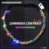 JEAIRTS Led Rhinestone Headband Crystal Headpieces Sparkly Forehead Head Chain Elastic Braided Hair Band Halloween Prom Hair Jewelry for Women and Girls (3-Colorful)