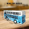 KIDAMI School Bus Toys Cars Set Die Cast Metal Toy Cars Double Decker City Bus Vehicles, Openable Doors, Pull Back Cars Play Toys for Birthday Gift Vehicle