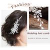 Latious Silver Bride Wedding Hair Comb Crystal Bridal Side Comb Pearl Hair Piece Rhinestone Hair Accessories for Women and Girls