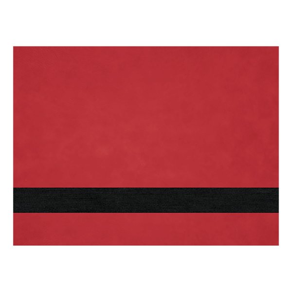 12" x 18" Sheet RED/Black Blank Laserable Leatherette Sheet with Adhesive-Qty 1 RED/Black