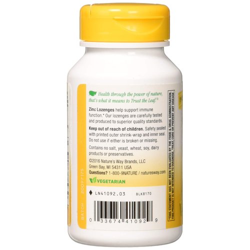 NATURE'S WAY Zinc Lozenges With Echinacea and Vitamin C, 1.35 Pounds