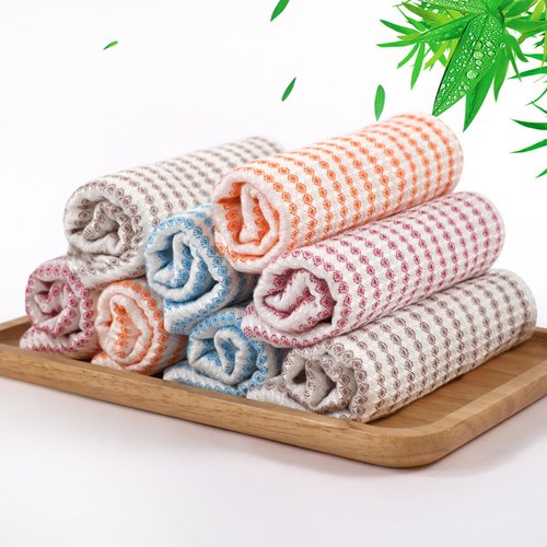 JEFFSUN Kitchen Wash Cloths 8 Pack, 10x14 Inch Small Dish Rags, Oil Resistant Waffle Dish Cloths, Multipurpose Use Reusable Cleaning Cloths for Washing Dishes