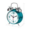 Sharp SPC851 Twin Bell Alarm Clock, Teal