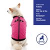 Gooby Fashion Vest Dog Jacket - Pink, X-Small - Warm Zip Up Dog Bomber Vest with Dual D Ring Leash - Winter Water Resistant Small Dog Sweater - Dog Clothes for Small Dogs Boy or Medium Dogs