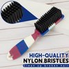 Barber Blade Cleaning Brush Set, 2PCS Barber Accessories Hair Brush Cleaning Tool Fade Brush Barber Clipper Cleaner Barber Brush for Neck Duster Blade Wash Barber Hair (Red/White/Blue)