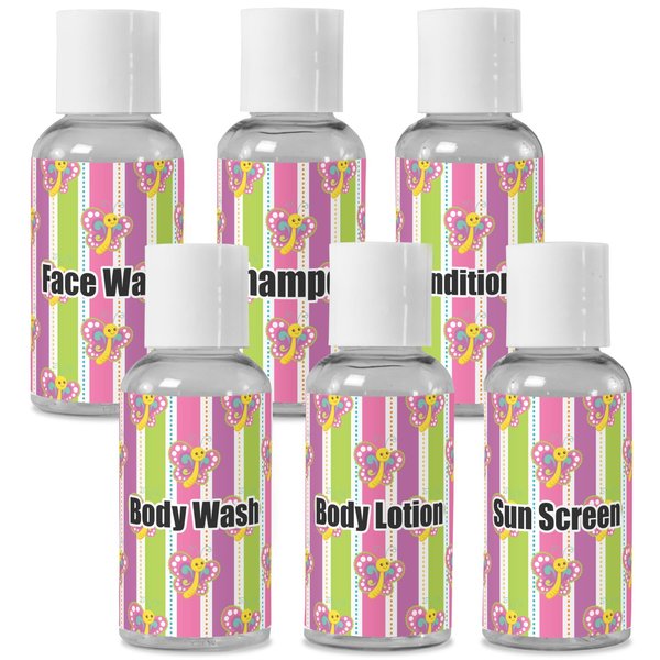 YouCustomizeIt Personalized Butterflies & Stripes Travel Bottles