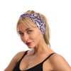Woration Headband Yoga Leopard Print Cross Wide Elastic Headwear Head Wrap Hairband Twist Turban Knot Head wrap Hair Accessories for Women, Girls - Purple