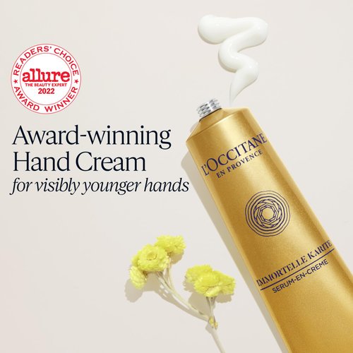 L'OCCITANE Immortelle Shea Youth Hand Cream: Anti-Aging, Nourish with Shea Butter, Improve Skin Elasticity with Immortelle Essential Oil