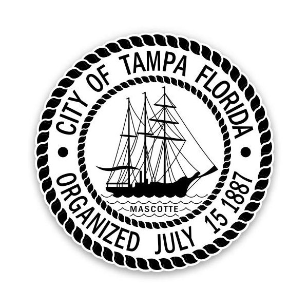 Tampa Seal - 5" Vinyl Sticker - for Car Laptop I-Pad - Waterproof Decal