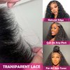 Buildxin Deep Wave Lace Front Wigs Human Hair 180% Density Curly Human Hair Wig 13x4 Wet and Wavy Lace Front Wigs Human Hair Pre Plucked HD Lace Frontal Wigs for Women with Baby Hair 24 Inch