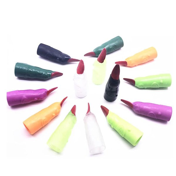 30pcs Fake Witch Nails Halloween Zombie Ghost Monster Finger Claw for Halloween Party Props