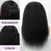 Jreitsere Headband Wig Kinky Straight 16 Inch Kinky Straight Headband Wig Human Hair Glueless Human Hair Wigs Machine Made No Lace Kinky Straight Headband Wig Natural color