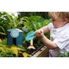 Kinderific Gardening Set, Tool Kit, for Kids, STEM, Includes Tote Bag, Spade, Watering Can, Rake, Fork, Trowel and Gloves (Blue)