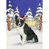 Border Collie Christmas Cards Santa's Cap : 10 Holiday Cards with Envelopes