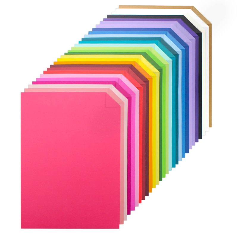 60 sheets Color Cardstock, 28 Assorted Colors 250gsm A4 Size, Double ...