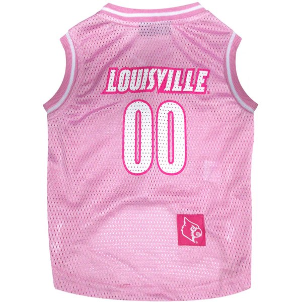 Pets First Louisville Pink Basketball Jersey, Medium