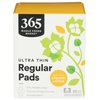365 by Whole Foods Market, Ultra Thin Pads with Wings, Regular Absorbency, Made with Organic Cotton, 10 Count