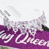 Atoden Birthday Crown and Birthday Queen Sash Birthday Girls Tiara Purple Crystal Crown for Women Princess Birthday Party Decorations Rhinestone Headband Happy Birthday Accessories for Party Gifts