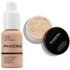 PHOERA Foundation Full Coverage,PHOERA Face Powder, Soft Focus Setting Powder, PHOERA Makeup Lightweight Wrinkles Matte Natural Finish for a Flawless Complexion(103 Warm peach+N.02 Cool Beige)