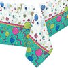 Unique Confetti Balloons Party Plastic Table Cover | 52" x 72" | 1 Pc, 72" x 52", Multicolor