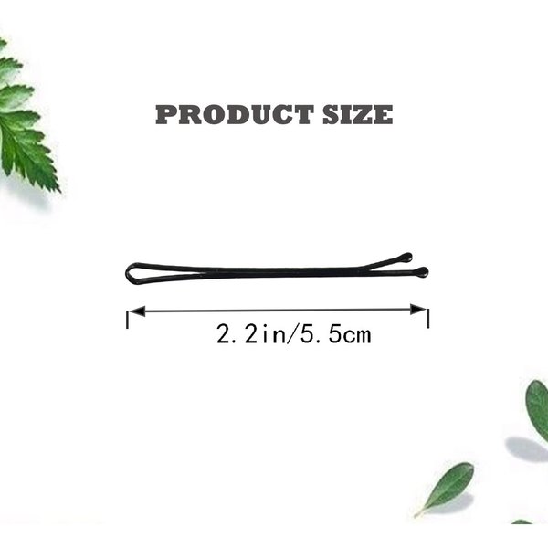 Pagabach 100PCS 2.2 Inch Black Hair Pins Bobby Pins Clips Straight Design with Ball Tips for Women Girls Fashion Hairdressing Beauty wedding with Case