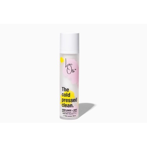 Luc Otto The Cold Pressed Clean Oil Cleanser for Softer Skin - Gentle Double Cleanse and Makeup Remover - Sunflower and Rose Oil with Vitamin C and Vitamin E