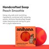 ANIHANA Handcrafted Soap 3 Pack with Coconut Oil, Gentle Cleansing Paraben Free Cruelty Free Refreshing Peach Smoothie Scent 4.23 oz each