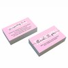 ITZAMNA Thank you for supporting my small business Cards Customer appreciation card Pink Script with Heart Pack of 100