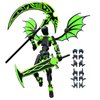 T13 Action Figure(Assembly Completed),Titan 13 Robot Action Figure,3D Printed Dummy 13 Action Figure Articulated, Lucky 13 Gift for Collectors Desktop Decorations,muñeco de acción(Black Green)
