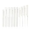10 Pieces Carbon Hair Styling Comb Set: Professional Fine and Wide Tooth Comb Rat Tail Combs Anti Static Heat Resistant Hairdressing Comb for All Hair Types Types & Styles(White)