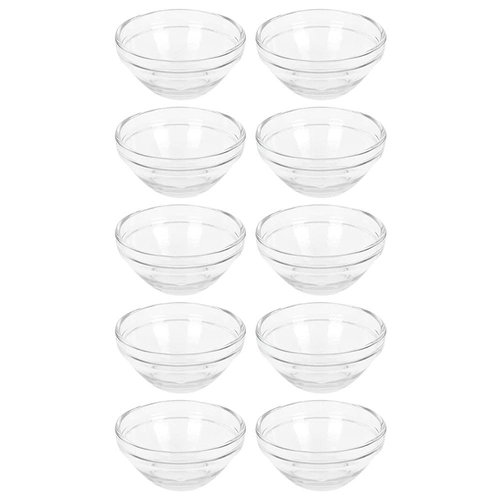 zaoalife 10Pcs Cosmetic Mix Bowl, Transparent Plastic Facial Mask Mixing Bowl, Prep Measuring Bowl DIY Stirring Bowls Cosmetic Beauty Tool for Home Salon