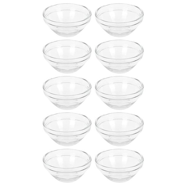 zaoalife 10Pcs Cosmetic Mix Bowl, Transparent Plastic Facial Mask Mixing Bowl, Prep Measuring Bowl DIY Stirring Bowls Cosmetic Beauty Tool for Home Salon