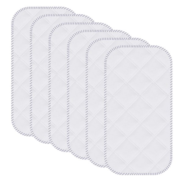 Sunny zzzZZ 6 Pack Baby Waterproof Changing Pad Liners - Quilted Thicker Ultra Soft Changing Table Cover Liners - Durable & Easy to Clean - White - 23" x 11"