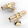 Amerdeco 10 Pack Gold Cabinet Knobs 2 Inch Length Single Hole T Bar Kitchen Cabinet Knob Knurled Cabinet Pulls for Drawer Dresser Cupboard ZH0025