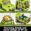 City Camper Car Building Sets, Holiday Camper Van Building Block, Compatible with Lego City Sets Van Model Building Toys, Idea for Boys and Girls Age 6 7 8 9 10 11 12 13 14 (297 Pcs)