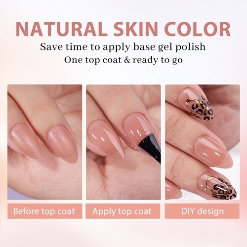 BTArtbox XCOATTIPS Gel Nail Tips - 640Pcs Extra Short Almond Press On Nails, 5 Natural Colors Long Lasting Short False Nail, Soak Off Acrylic Fake Nails Extensions for Nail Art DIY Summer Gift