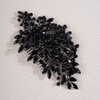 Jumwrit Wedding Hair Comb Rhinestone Bridal Hair Comb Handmade Wedding Headpiece Rhinestone Beads Hair Comb Bride Wedding Hair Accessories for Women Girls(Black)