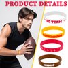 Deekin 32 Pcs Football Silicone Bracelets Football Party Favor Bracelet Football Motivational Rubber Bracelets for Men Women Fan Party Favors Sport Theme Birthday Party Supplies Gifts(Bright)