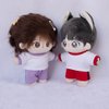niannyyhouse 10cm 15cm 20cm Plush Doll Clothes Contrast T-Shirt Pants Sportswear Set Soft Stuffed Plush Toy Dress Up Accessories (a4, 15cm)