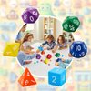 Arrowbash 7 Pcs Jumbo Polyhedra Dice 3.94 Inch Jumbo Foam Polyhedral Dice 7 Set 4, 6, 8, 10, 12, 20 Sides Dice Gifts for Games Teach Numbers Addition Subtraction Probability Learning