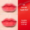 ETUDE Over Glowy Tint #3 DDORI Apple Red | Non-Sticky Vegan Lip Tint | Moisturized & Long-lasting Lip Gloss | Daily Tint for Dry Lips K-beauty