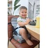 Dreambaby Grab ‘N Go Travel Booster Seat with Built-in Storage Space, Portable Highchair Booster Seat for Tables, High-Back Seat and Foldable for Baby Travel, Secured with a 3-Point Harness, Grey