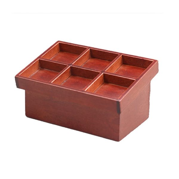 Dollhouse Accessories 1:12 Scale Fruite Vegetable Rack Food Display Furniture Grocery Store Miniature Furniture Decoration Ornament (Brown)
