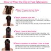 Clip In Hair Extensions Real Human Hair Black Girl Dark Brown Wavy Clip In Hair Extension for Black Women Hair Clip Ins for White Women and Girls Seamless Real Hair Extensions 16 Inch