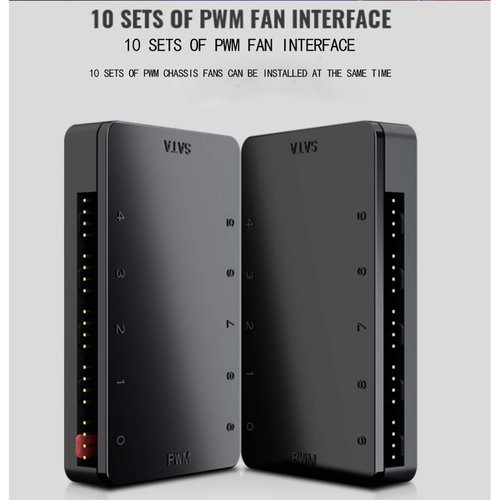 MasterFan hub 1 to 10 4PIN SATA PWM Fan Hub, Chassis Fan Cable hub Adapter, Strong Magnet adsorption is not Easy to Fall Off