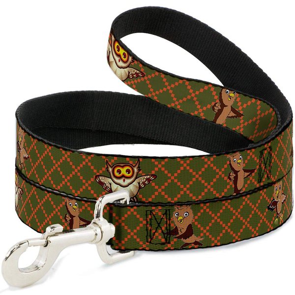 Dog Leash Owls Expressions Multi Color 4 Feet Long 1.5 Inch Wide