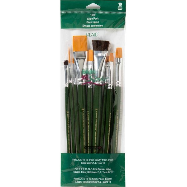 One Stroke Brush Set-10/Pkg10